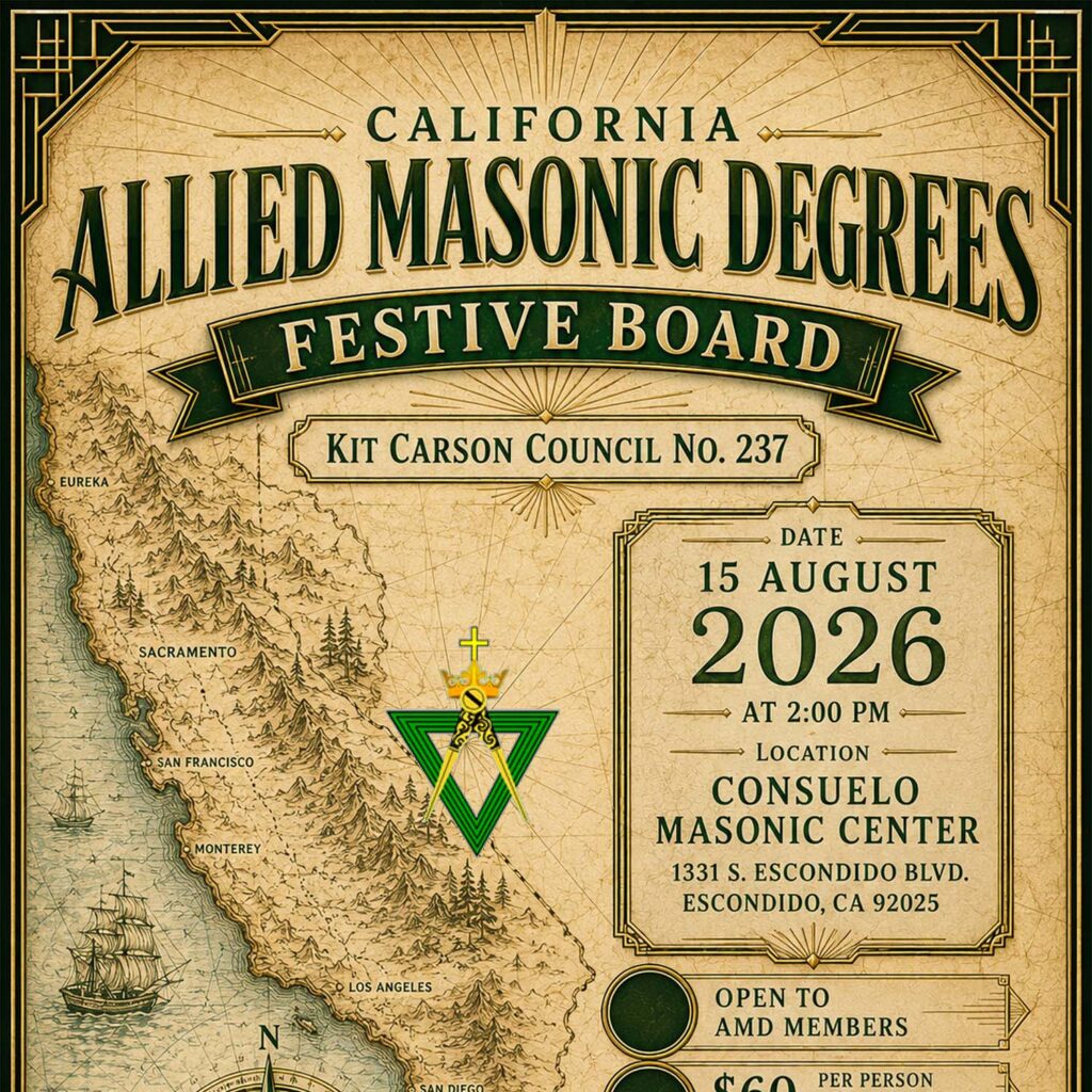 2026 Festive Board Allied Masonic Degrees
